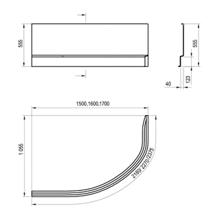 Ravak Akrilkád A előlap ROSA II L 170 cm N fehér CZ21200AN0 Ravak Akrilkád A előlap ROSA II L 170 cm N fehér CZ21200AN0