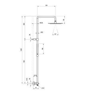 Ravak Espirit termosztátos zuhanyoszlop szettel, rose gold X070498