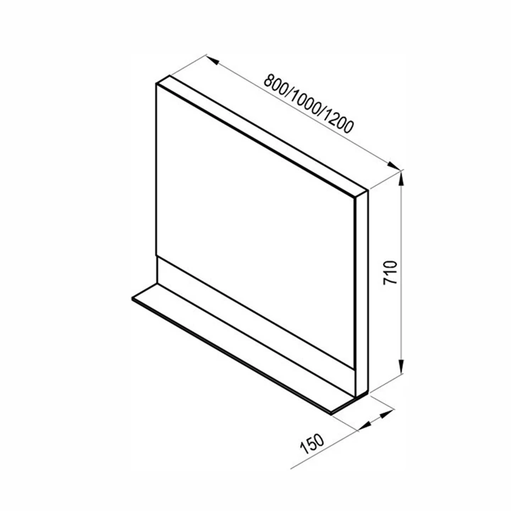Ravak Tükör Formy 800 fehér X000001044