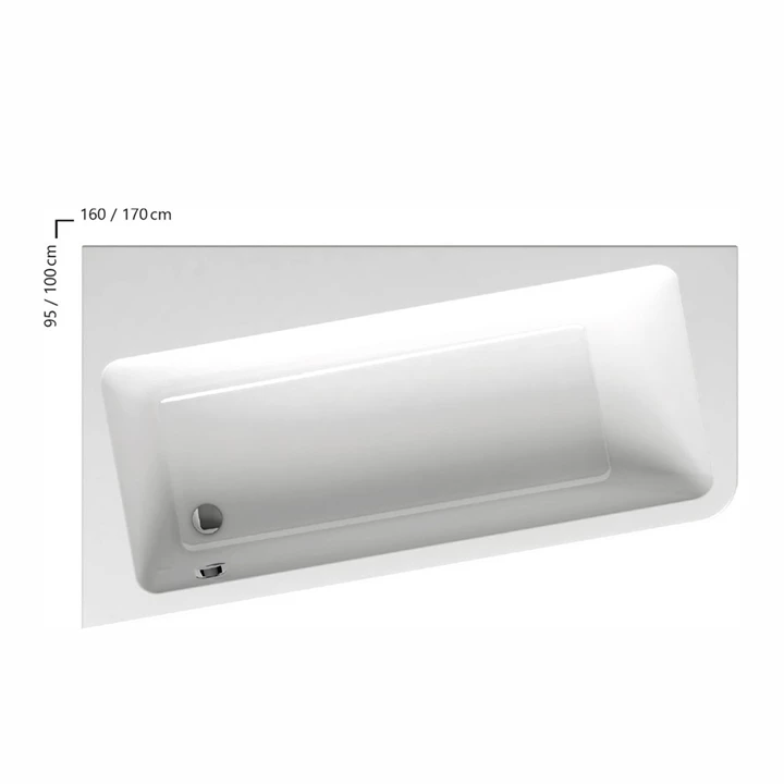 Ravak Akrilkád 10° 170x100 L fehér C811000000