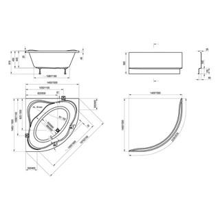 Ravak Akrilkád NEW DAY 140x140 fehér C651000000