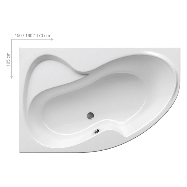 Ravak Akrilkád ROSA II 150x105 jobbos fehér CJ21000000 Ravak Akrilkád ROSA II 150x105 jobbos fehér CJ21000000