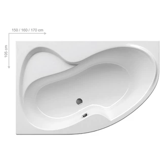 Ravak Akrilkád ROSA II 160x105 balos fehér CM21000000