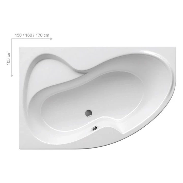 Ravak Akrilkád ROSA II 160x105 jobbos fehér CL21000000 Ravak Akrilkád ROSA II 160x105 jobbos fehér CL21000000