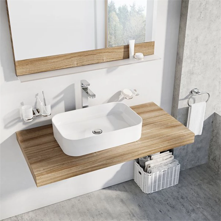 Ravak Mosdó Ceramic 550 R Slim, kerámia, fehér XJX01155002 Ravak Mosdó Ceramic 550 R Slim, kerámia, fehér XJX01155002