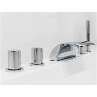 Ravak WF 025.00CR Kádperemre szerelhető vízeséses csaptelep szett, króm X070060 Ravak WF 025.00CR Kádperemre szerelhető vízeséses csaptelep szett, króm X070060
