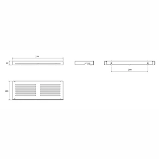 Ravak Polc Slim S, fekete / króm X07P575