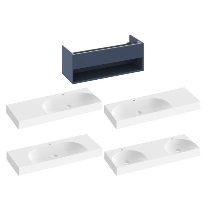 Ravak SD Lite 120 fürdőszobai szekrény mosdó, deepsea blue X000001869