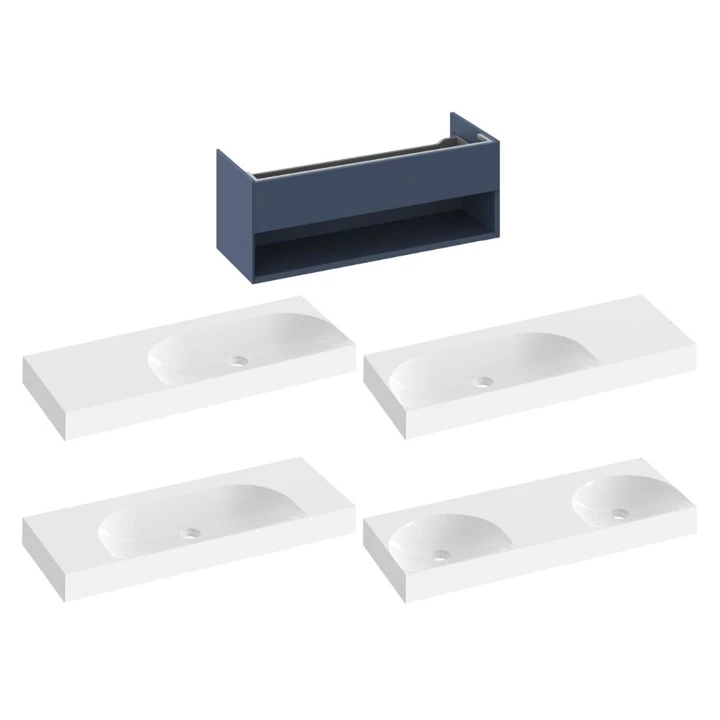 Ravak SD Lite 120 fürdőszobai szekrény mosdó, deepsea blue X000001869