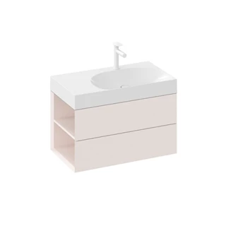 Ravak SD Lite 80 B/J fürdőszobai szekrény mosdó, alabaster pink, balos X000001878