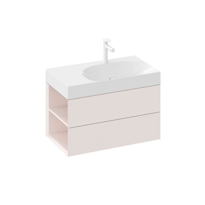 Ravak SD Lite 80 B/J fürdőszobai szekrény mosdó, alabaster pink, balos X000001878