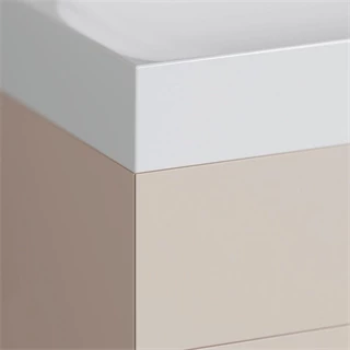 Ravak SD Lite 80 B/J fürdőszobai szekrény mosdó, alabaster pink, balos X000001878