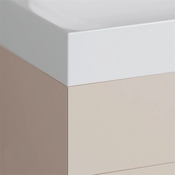 Ravak SD Lite 80 B/J fürdőszobai szekrény mosdó, alabaster pink, balos X000001878