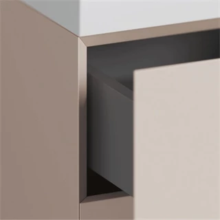 Ravak SD Lite 80 B/J fürdőszobai szekrény mosdó, alabaster pink, balos X000001878