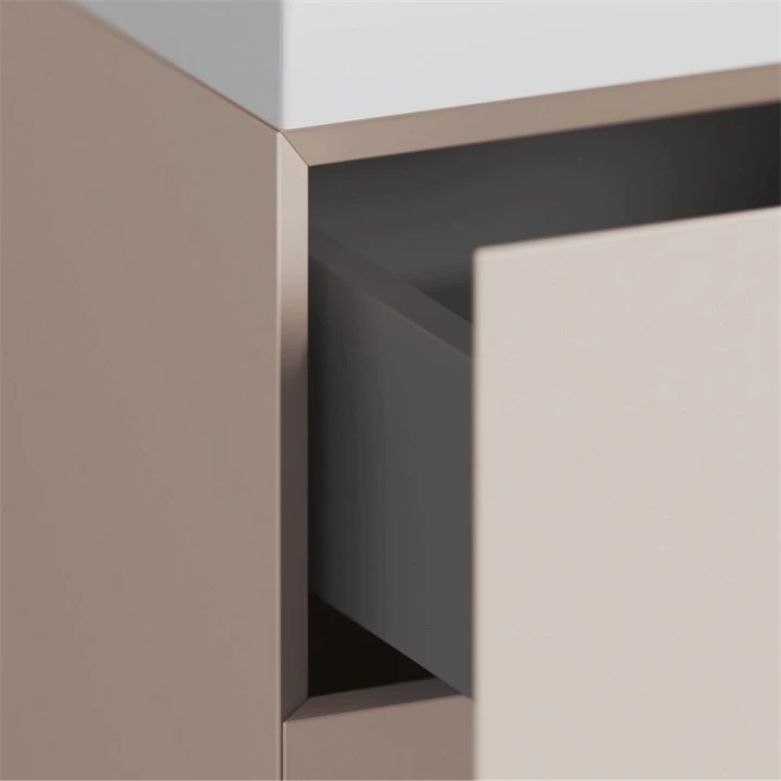 Ravak SD Lite 80 B/J fürdőszobai szekrény mosdó, alabaster pink, balos X000001878