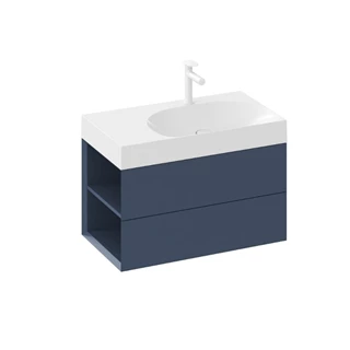 Ravak SD Lite 80 B/J fürdőszobai szekrény mosdó, deepsea blue, balos X000001875