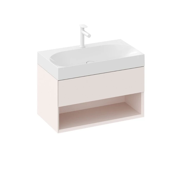 Ravak SD Lite 80 fürdőszobai szekrény mosdó, alabaster pink X000001866