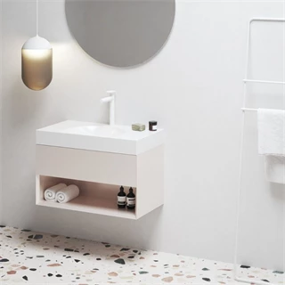 Ravak SD Lite 80 fürdőszobai szekrény mosdó, alabaster pink X000001866