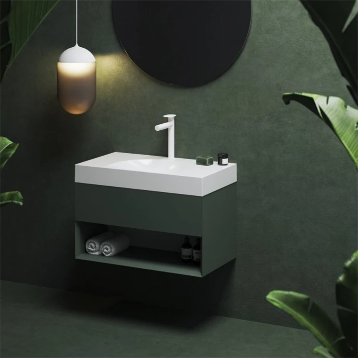 Ravak SD Lite 80 fürdőszobai szekrény mosdó, grey green X000001864
