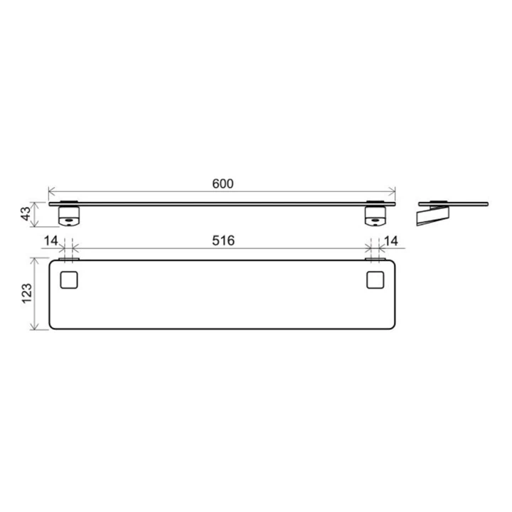 Ravak TD 500 Üvegpolc X07P332