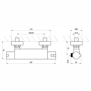 Ravak TE 072.00CR Fali zuhanycsap. 150 mm-lapos szett nélkül, króm X070051 Ravak TE 072.00CR Fali zuhanycsap. 150 mm-lapos szett nélkül, króm X070051