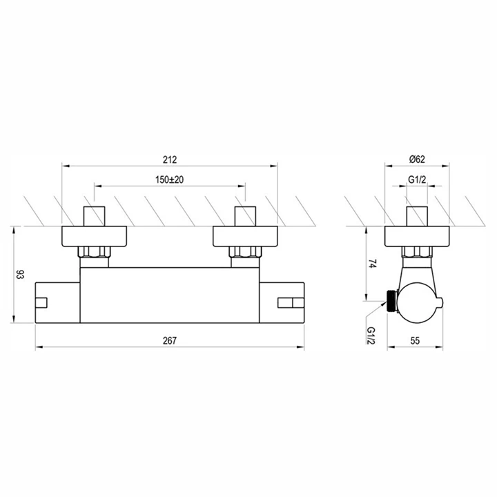 Ravak TE 072.00CR Fali zuhanycsap. 150 mm-lapos szett nélkül, króm X070051 Ravak TE 072.00CR Fali zuhanycsap. 150 mm-lapos szett nélkül, króm X070051