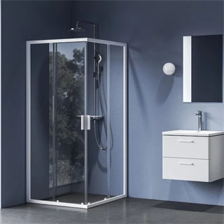 Ravak Blix II NBLRV2 sarok zuhanykabin, 90x90 cm, matt fehér + Transparent 1LM70E00Z1