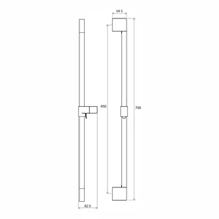Ravak 974.20BL Állítható zuhanyrózsa tartó rúd 70 cm, matt fekete X07P638 Ravak 974.20BL Állítható zuhanyrózsa tartó rúd 70 cm, matt fekete X07P638