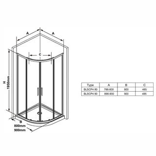 Ravak Zuhanykabin BLSCP4-90 krómhatású +Transparent X3BM70C00Z1 Ravak Zuhanykabin BLSCP4-90 krómhatású +Transparent X3BM70C00Z1