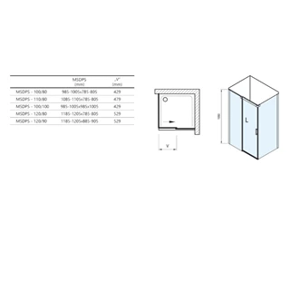 Ravak Matrix MSDPS 120x90 zuhanykabin bal krómhatású+transparent 0WLG7C00Z1