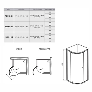 Ravak Zuhanykabin PSKK3-80 fehér/fehér + Transparent 37644101Z1 Ravak Zuhanykabin PSKK3-80 fehér/fehér + Transparent 37644101Z1