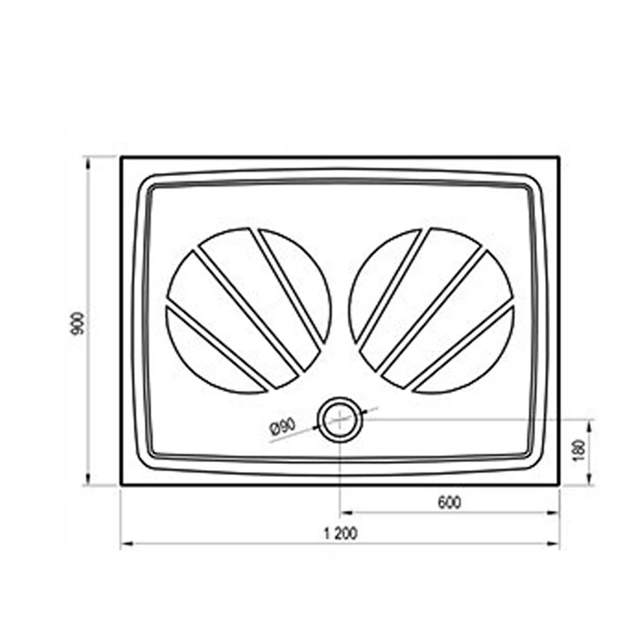 Ravak Zuhanytálca GIGANT PRO 120x90, fehér XA03G701010 Ravak Zuhanytálca GIGANT PRO 120x90, fehér XA03G701010
