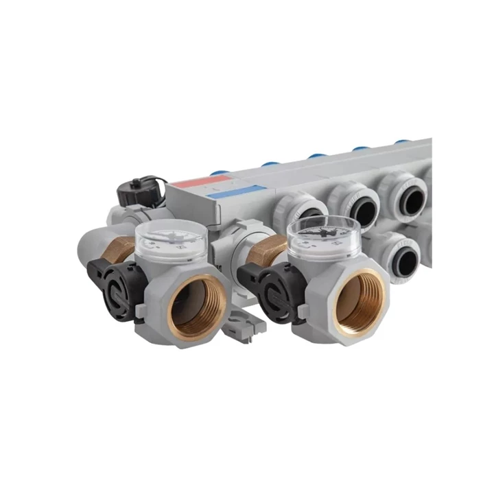 Rehau rautherm speed hkv-p polimer osztó-gyűjtő átfolyásmérővel 7 körös 16 mm csőcsatlakozóval 14707501001 Rehau rautherm speed hkv-p polimer osztó-gyűjtő átfolyásmérővel 7 körös 16 mm csőcsatlakozóval 14707501001