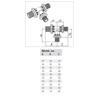 Rehau Rautitan PX T-idom szűkített leágazással és átmenettel 20-16-16 11600811001 Rehau Rautitan PX T-idom szűkített leágazással és átmenettel 20-16-16 11600811001