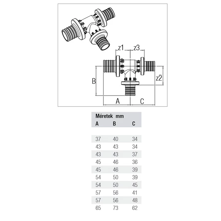 Rehau Rautitan PX T-idom szűkített leágazással és átmenettel 20-16-16 11600811001 Rehau Rautitan PX T-idom szűkített leágazással és átmenettel 20-16-16 11600811001