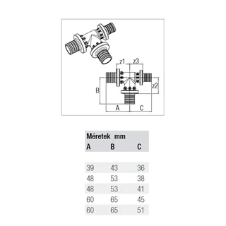 Rehau Rautitan PX T-idom szűkített átmenettel 25-25-16 11600721001
