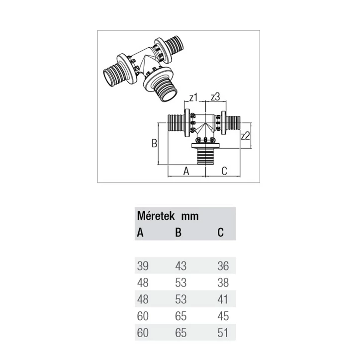 Rehau Rautitan PX T-idom szűkített átmenettel 25-25-16 11600721001