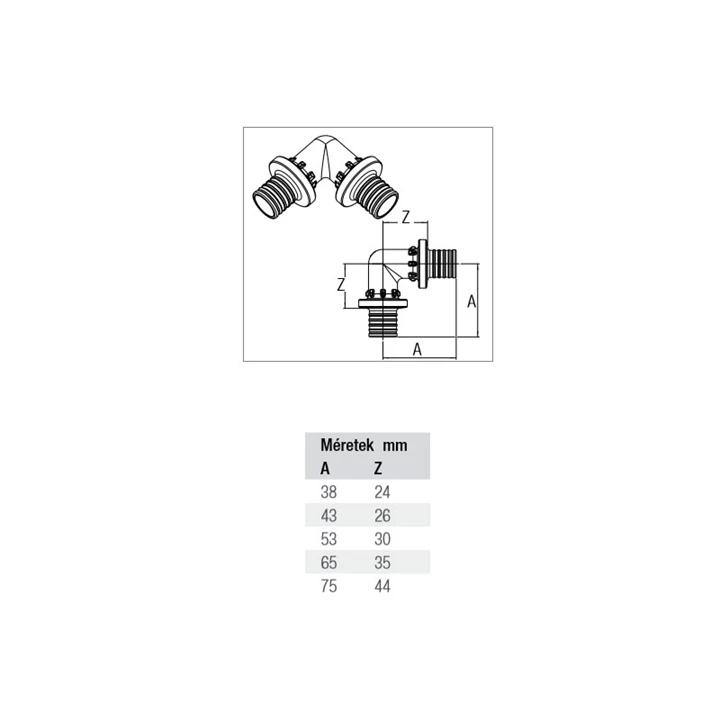 Rehau Rautitan PX könyökidom 25-90° 11600231001 Rehau Rautitan PX könyökidom 25-90° 11600231001