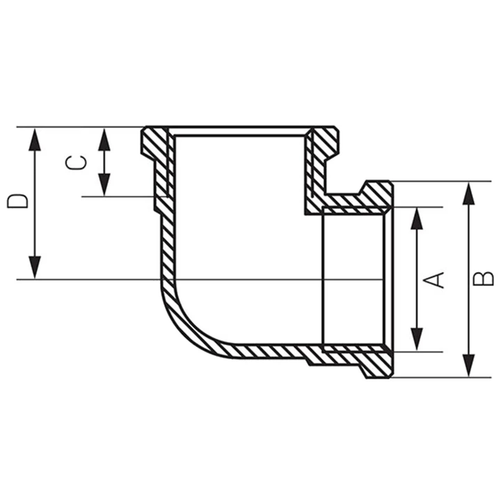 Ferro sárgaréz könyök  6/4"  BB K07Z
