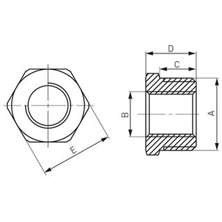 Ferro sárgaréz szűkítő  2"-6/4" KB R12Z