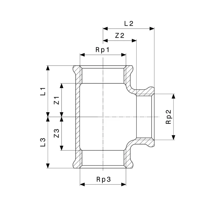 Viega réz T-idom 1/2" VG-264222