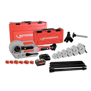 Rothenberger ROBEND 4000 E akkumulátoros csőhajlító készlet, 4Ah, 12-14-16-18-22-28 mm 1000003393