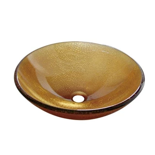 Sapho Beauty SUN üvegmosdó, átm:42x14cm, méz 2501-03