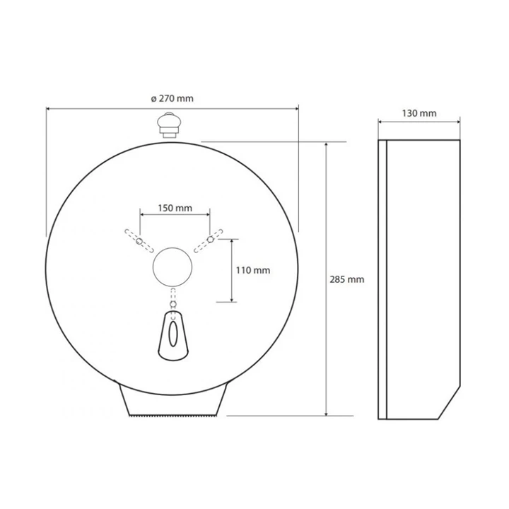 Sapho BEMETA HOTEL Jumbo-roll WC papíradagoló, 270x285x130mm, ABS/fehér 121112056 Sapho BEMETA HOTEL Jumbo-roll WC papíradagoló, 270x285x130mm, ABS/fehér 121112056