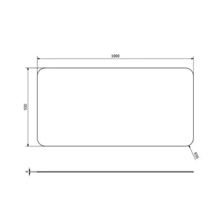 Sapho ISHAPE 100x50 cm tükör, lekerekített sarkokkal, akasztó nélkül AG510 Sapho ISHAPE 100x50 cm tükör, lekerekített sarkokkal, akasztó nélkül AG510