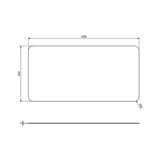 Sapho ISHAPE 120x60 cm tükör, lekerekített sarkokkal, akasztó nélkül AG612 Sapho ISHAPE 120x60 cm tükör, lekerekített sarkokkal, akasztó nélkül AG612