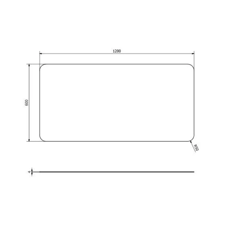 Sapho ISHAPE 120x60 cm tükör, lekerekített sarkokkal, akasztó nélkül AG612 Sapho ISHAPE 120x60 cm tükör, lekerekített sarkokkal, akasztó nélkül AG612