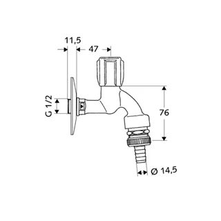 Schell COMFORT légbeszívós kifolyószelep 1/2" 033510699