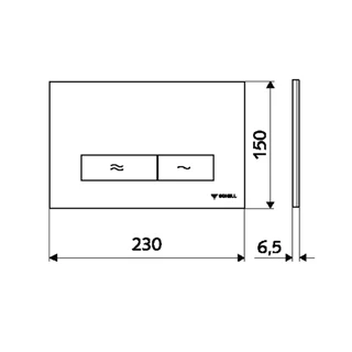 Schell Montus BOARD két mennyiséges wc nyomólap, fehér SCH-031201599 Schell Montus BOARD két mennyiséges wc nyomólap, fehér SCH-031201599
