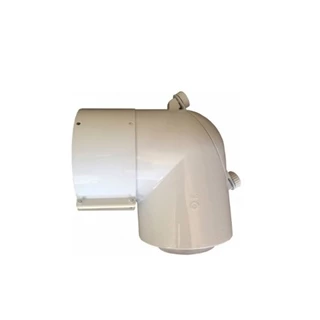 Saunier Duval égéstermék-elvezetés 80/125 mm-PP, ellenőrző könyök (T-idom) 0020214161